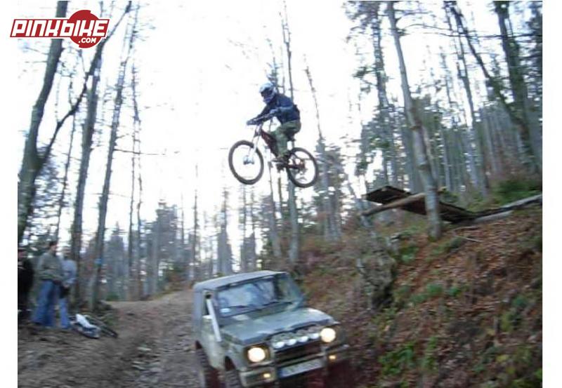 Mariusz at Gorc Road Gap over Suzuki Samurai tuning hehe in Kamienica 