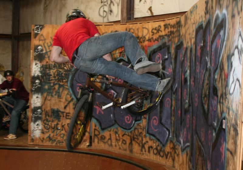 Adam adding tailwhip to wallride