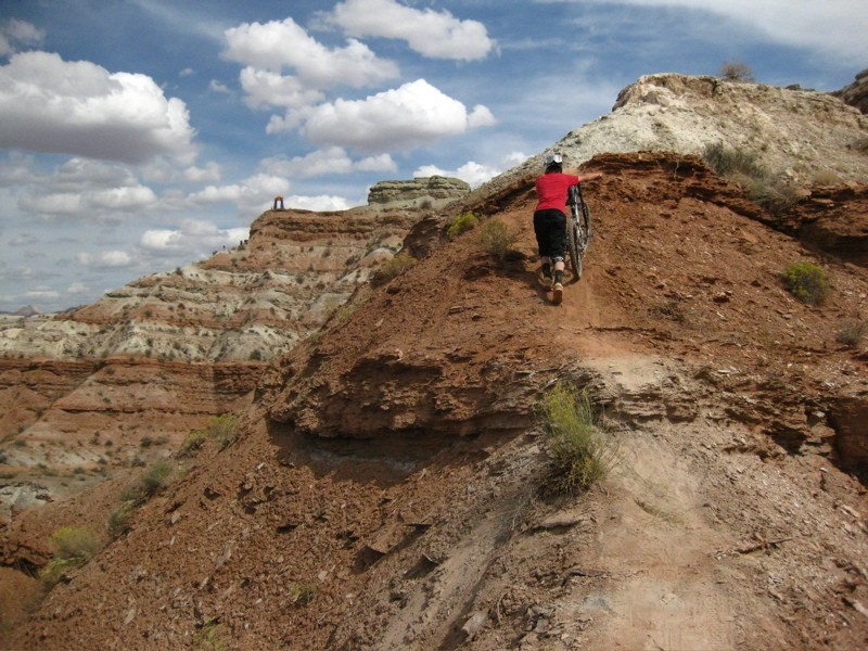 Hiking up for work
