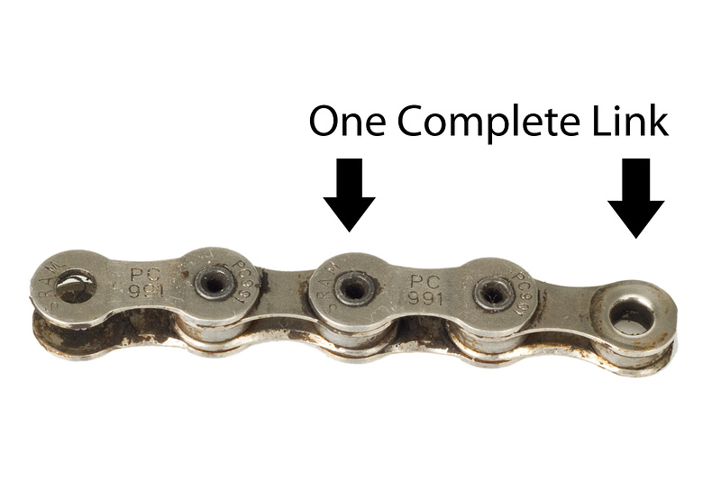 One complete link consist of a both inner and out plates