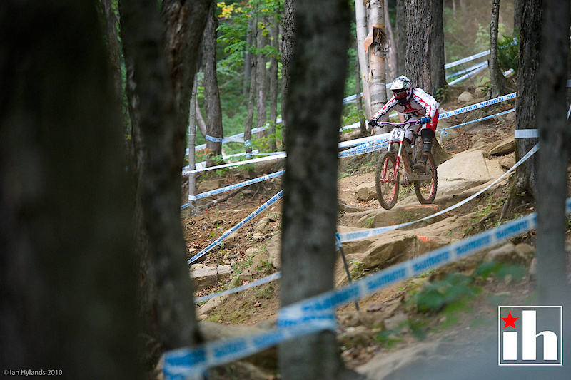 With the new rules this year the World Cup courses are all double taped to keep the spectators from interfering with the riders. Miles and miles of tape...