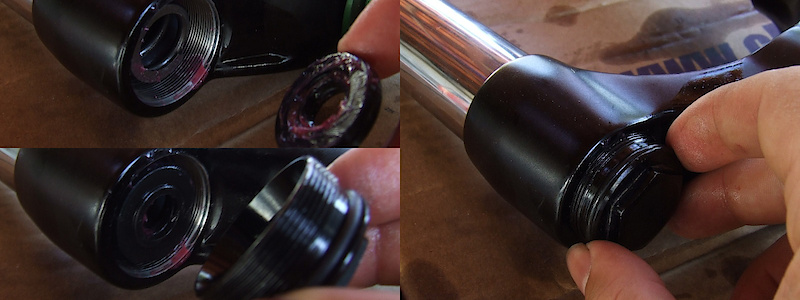 <span style='font-size:20px'>Step 13.</span> Once you are sure that the spring is seated correctly, reinstall the spring side top cap.