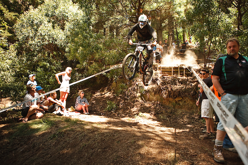 Cameron Flick pining the road Gap to place second behind Harry Chapman