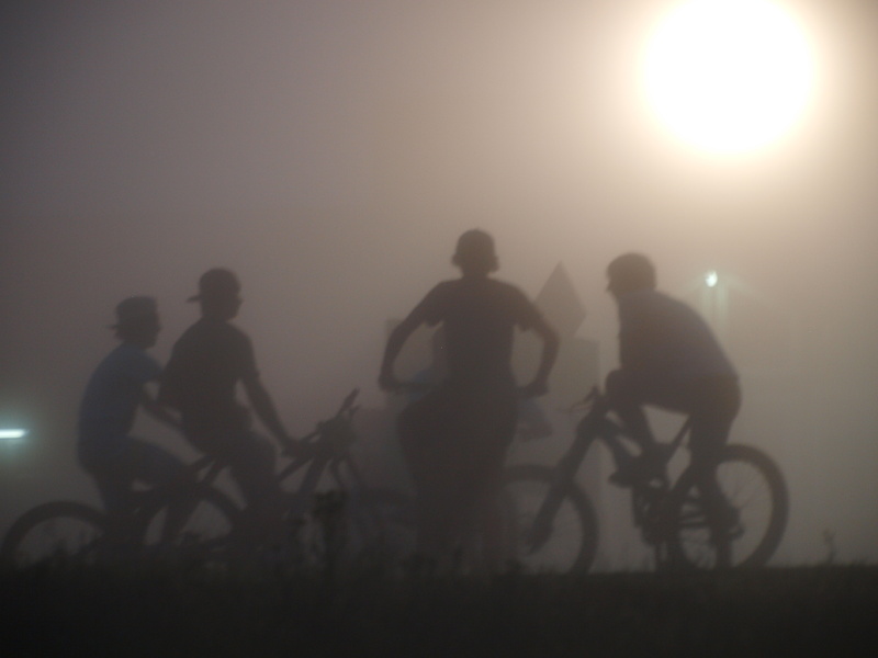 The fog covered the hill in a matter of minutes