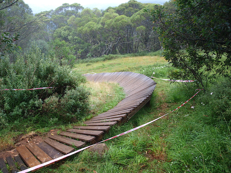 This wooden corner is quite long and will catch out plenty of riders as they go to brake.