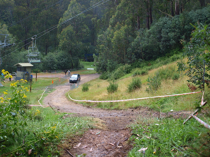 A few flat corners and a jump takes the riders onto the fireroad sprint to the finish. Check back soon for head cam footage!