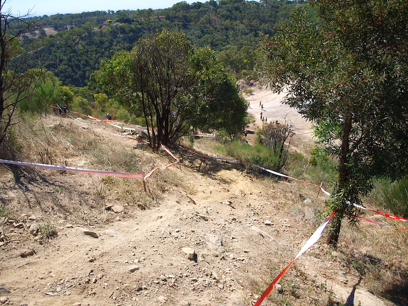 The track has changed from last year's National Championships. The track zig zags down the face of the hill, unlike last year where it was more of a straight line affair!