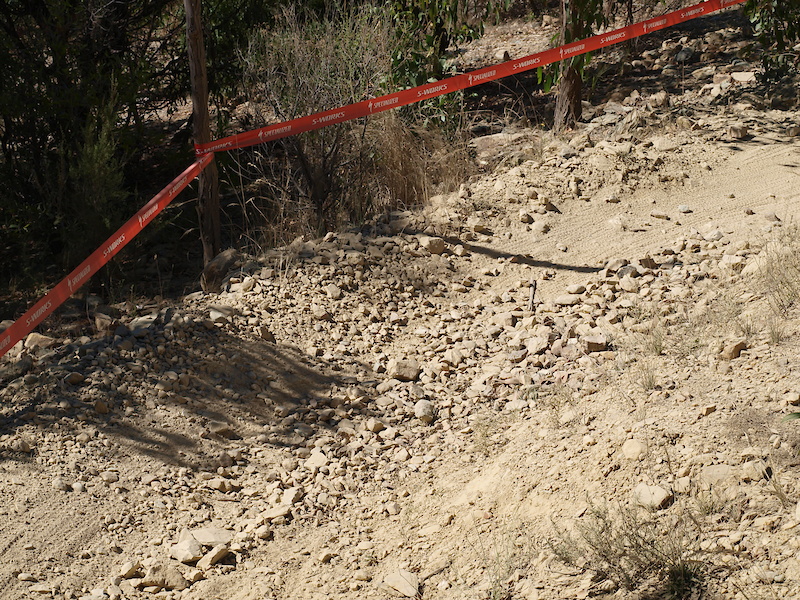 The track surface has lots of rocks and dust covering it. Riders can expect the smaller rocks to be pushed off the track/racing line as they are ridden over. The braking bumps and ruts though will form if conditions continue to stay this dry.