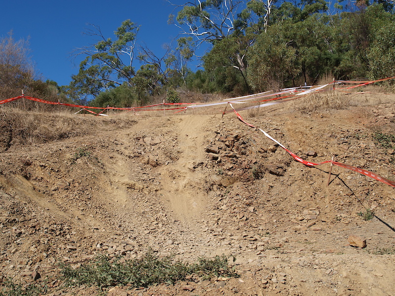 Riders are now in the final part of the track, this chute is not huge but after an energy sapping run will require committment.