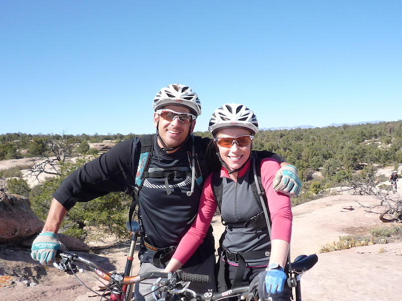 My lovely wife and I enjoying the trails in another town, in another country, all the while on our mountain bikes, the vessel that's shaped much of my life.