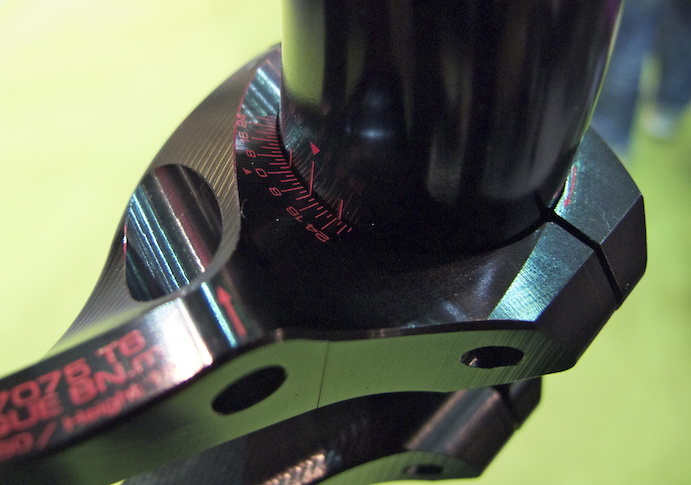 The bar and stem both feature gradient marks that make setup a breeze.