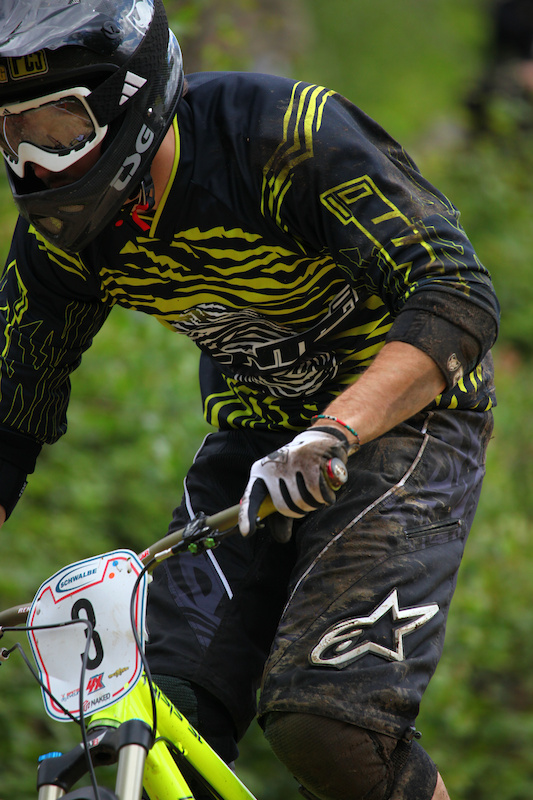 Flat turns and rain in the night cause early morning Moto GP style low sides.