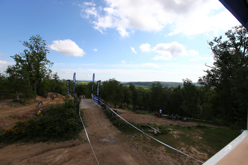 The view from the seriously slow building project that is the lodge. The track disappears into the distance.