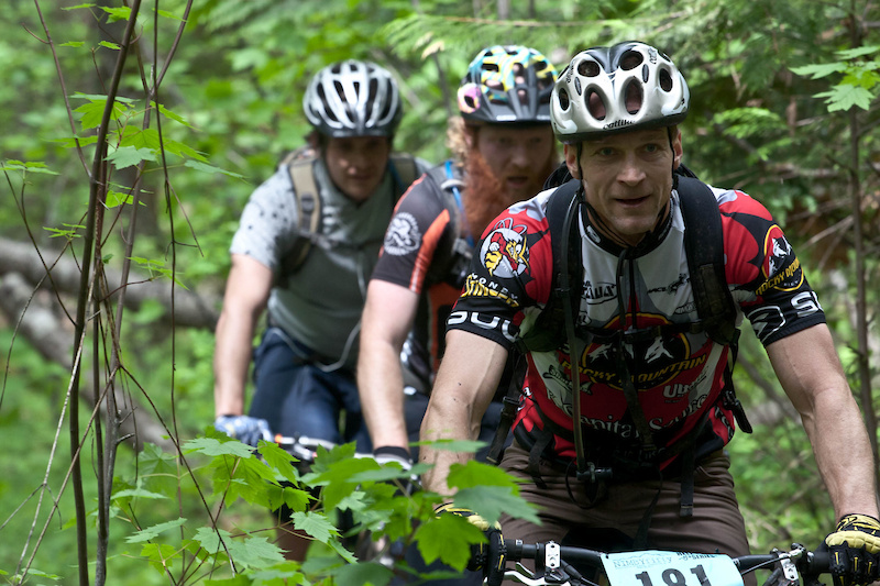 Unlike many marathon XC races the Nimby Fifty had very little road riding and was almost all single-track.