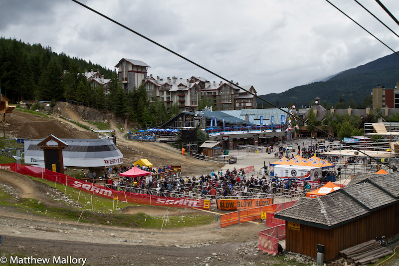 Under cloudy skies it begins. Kokanee Crankworx 2011.