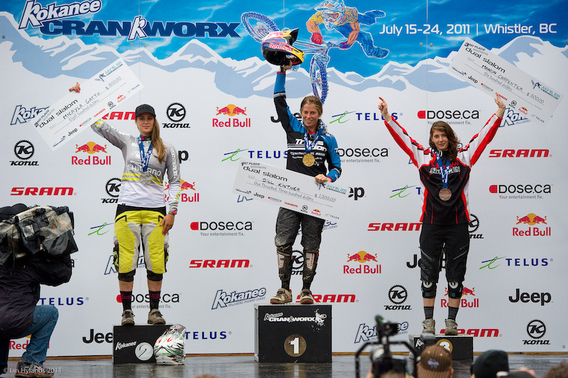 Women's Podium. Left to Right Micayla Gatto, Jill Kintner, Manon Carpenter