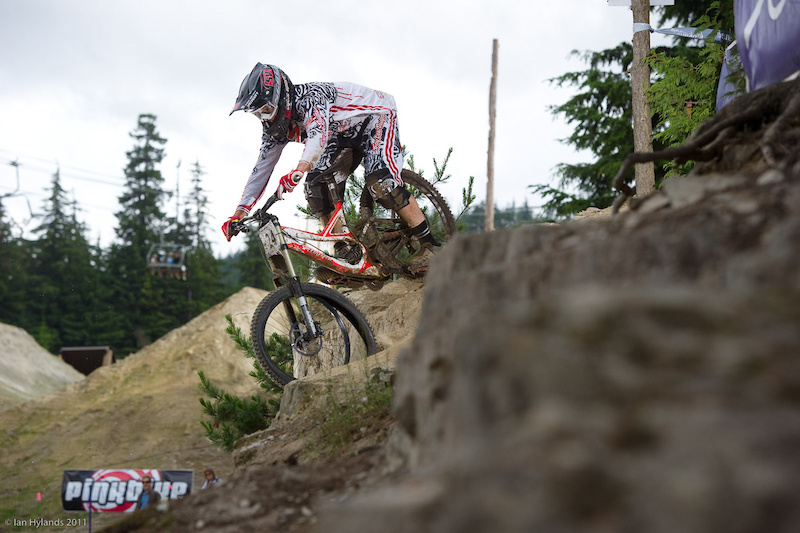 Curtis Keene front flatted somewhere up the course but still rolled the whole track. GLC drop with the tire off...