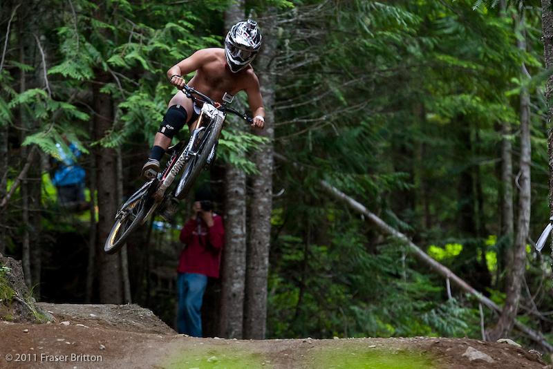 Mikey Haderer ran a suit in practice, and almost a full skin suit in the final...