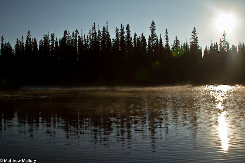 Summer bike trips are perfect for camping and this is what we woke up to Saturday and Sunday morning.