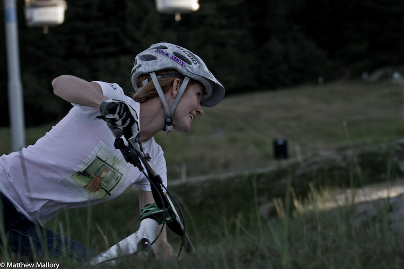Rachelle Frazer, 3rd in Open Women and the smilingest rider of the night. She seriously had an ear-splitting grin every lap.