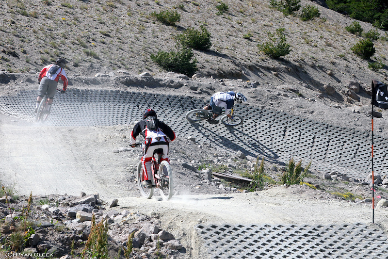 Paver stones help riders maintain speed and give jumps and berms consistency.