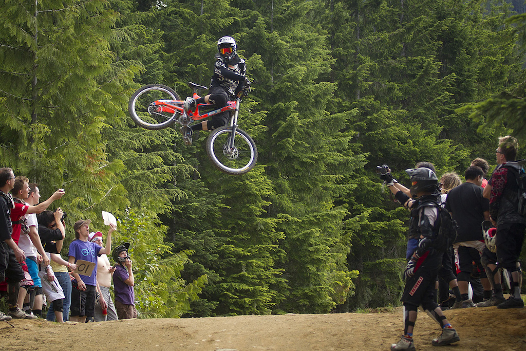 Tyler McCaul prepping for Red Bull Joyride later that day.