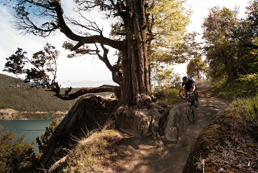 Riding around San Martin de Los Andes is fast and furious. And dusty. Don't be the rider at the back.