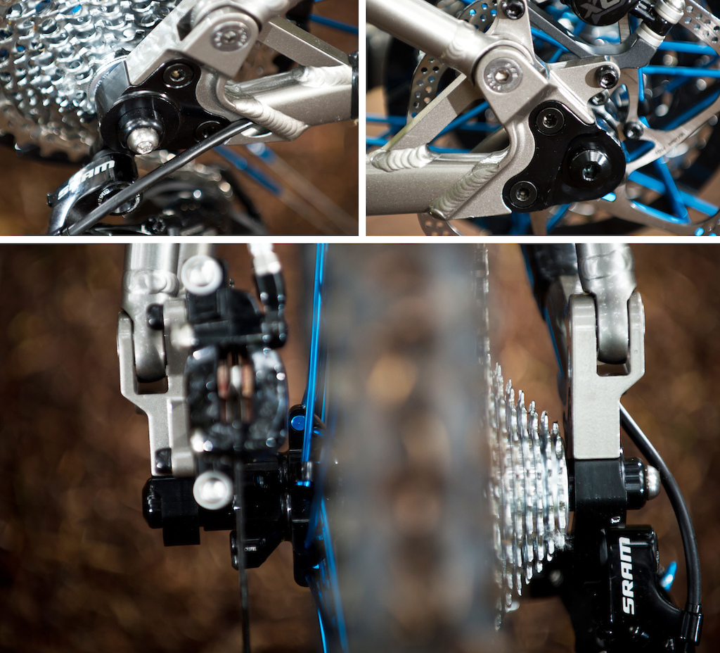 The Bandit's rear dropouts are convertible for using 142x12mm thru-axle or 135x10mm q/r.